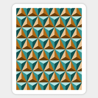Geometric Triangles Pattern Art Sticker